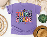Third Grade Smiley Graphic Tee graphic tee in Violet