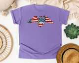 American Flag Eagle graphic tee in Violet