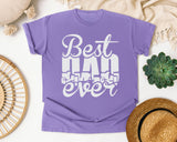 Best Dad Ever White 5 graphic tee in Violet