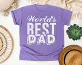 World's Best Dad White graphic tee in Violet
