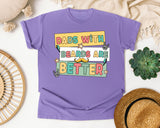 Dads With Beards Are Better White 2 graphic tee in Violet