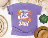 100 Percent Pure Super Dad White graphic tee in Violet