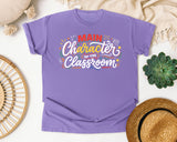 Main Character Of The Classroom graphic tee in Violet