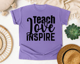 Teach Love Inspire Bold graphic tee in Violet