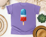 Patriotic Popsicle Red graphic tee in Violet