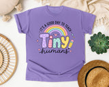 Its A Good Day To Teach Tiny Humans Rainbow graphic tee in Violet