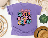 Sixth Grade Crew graphic tee in Violet