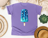 Blue Star Popsicle graphic tee in Violet