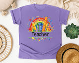 Teacher Grey graphic tee in Violet