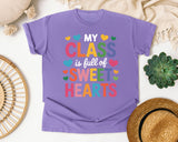 My Class Is Full Of Sweethearts graphic tee in Violet