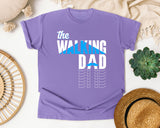 The Walking Dad White graphic tee in Violet