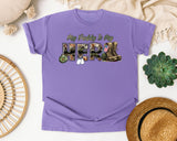 My Daddy Is My Hero Grey graphic tee in Violet