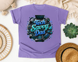Tech Savvy Dad graphic tee in Violet