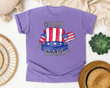 Oh My Stars Grey graphic tee in Violet
