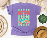 Lesson Plan Beach Repeat graphic tee in Violet