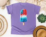 Patriotic Popsicle Teal graphic tee in Violet