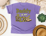 Daddy Is My Hero Brown graphic tee in Violet