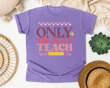 Only The Brave Teach graphic tee in Violet