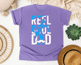 Reel Cool Dad White 4 graphic tee in Violet