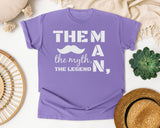 The Man The Myth The Legend Classic graphic tee in Violet