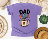 Dad Fuel Black graphic tee in Violet