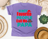 My Favorite People Call Me Papa Brown graphic tee in Violet