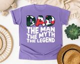 Dad The Man The Myth The Legend White graphic tee in Violet