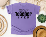 Best Teacher Ever graphic tee in Violet