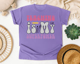 Teaching Is My Superpower Retro graphic tee in Violet