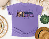 America Grey 3 graphic tee in Violet