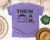 The Man The Myth The Legend Grey graphic tee in Violet
