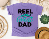 Reel Great Dad graphic tee in Violet