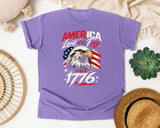 America Land Of The Free Since 1776 graphic tee in Violet