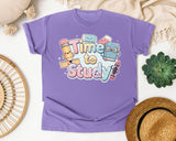 Time To Study graphic tee in Violet