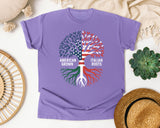American Grown Italian Roots graphic tee in Violet
