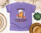 Surviving Fatherhood One Beer At A Time Brown 2 graphic tee in Violet
