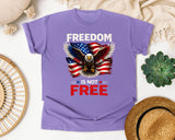 Freedom Is Not Free Black graphic tee in Violet