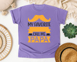 My Favorite People Call Me Papa White 2 graphic tee in Violet