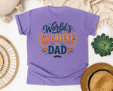 World's Greatest Dad Grey 2 graphic tee in Violet