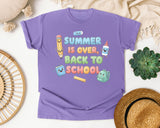 Summer Is Over Back To School graphic tee in Violet