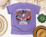 Land Of The Free Since 1776 graphic tee in Violet
