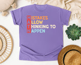 Math Mistakes Allow Thinking To Happen graphic tee in Violet