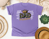 Dad Hardworking Strong Funny Loving Protector graphic tee in Violet