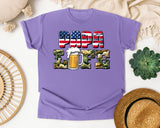 Papa Life Brown graphic tee in Violet