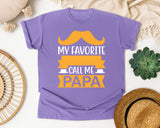 My Favorite People Call Me Papa White 3 graphic tee in Violet