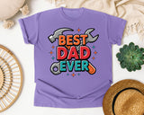 Best Dad Ever Grey graphic tee in Violet