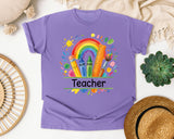 Teacher Grey 2 graphic tee in Violet