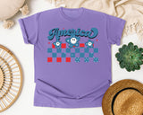America Blue graphic tee in Violet