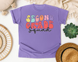 Second Grade Squad graphic tee in Violet