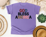 God Bless America Black graphic tee in Violet